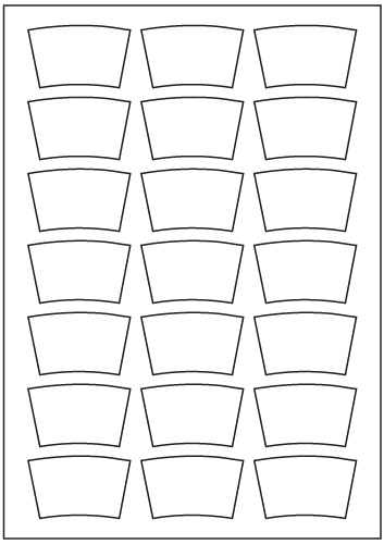 Bottle Labels 56.8mm x 34.6mm - Arch - Speciality Paper Labels