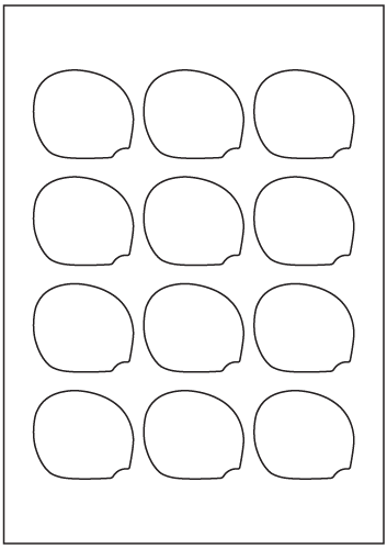 Bottle Labels 55mm x 48mm - Fluorescent Paper Labels