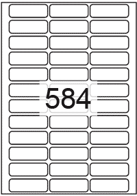 Rectangle Labels 60 mm x 20 mm - Solid Colour Paper Labels