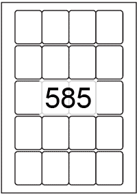 Rectangle Labels 42 mm x 52 mm - White Paper Labels