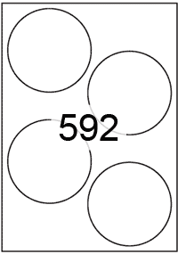 Circle Labels 100 mm diameter - White Paper Labels