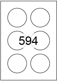 Circle Labels 71 mm diameter - White Paper Labels