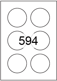 Circle Labels 71 mm diameter - Fluorescent Paper Labels - Click Image to Close