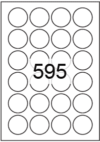 Circle Labels 41 mm diameter - White Paper Labels