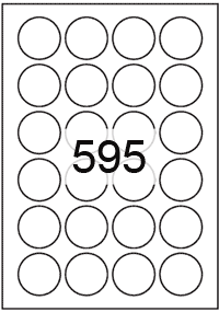 Circle Labels 41 mm diameter - Synthetic Labels