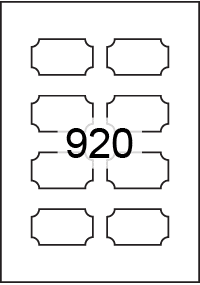 Ticket labels 65mm x 38mm - Speciality Paper Labels