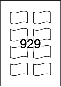 Waving Flag labels 60mm x 44mm - Synthetic Labels