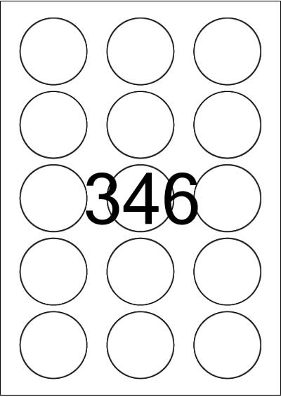 Circle Label 50 mm diameter - White Economy Labels - 15 - Click Image to Close