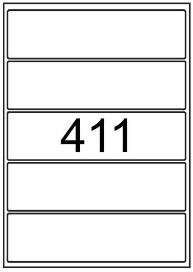 Rectangle Labels 200 mm x 54 mm - White Paper Labels - Click Image to Close