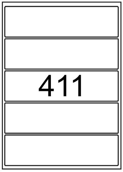 Rectangle labels 200 mm x 54 mm - Tint Colours Paper Labels - Click Image to Close