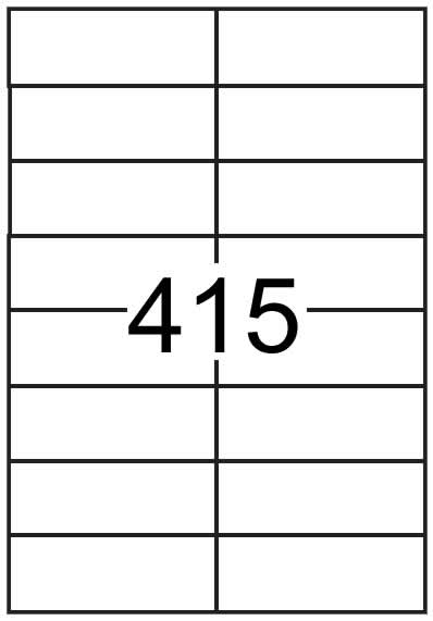 Rectangle Labels 105 mm x 36.9 mm - Vinyl PVC Labels - Click Image to Close