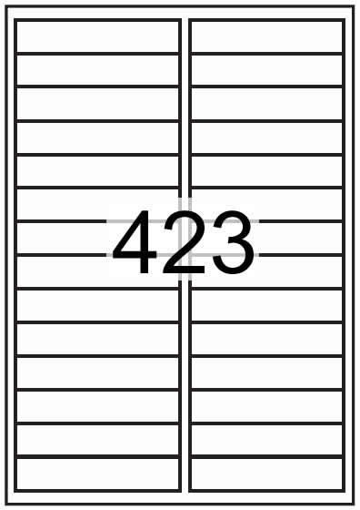 Rectangle Labels 97 mm x 20 mm - Synthetic Labels - Click Image to Close