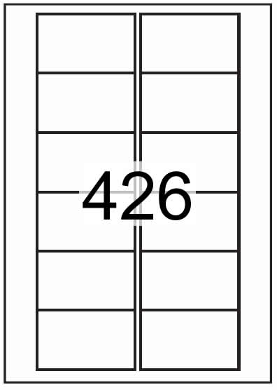 Rectangle Labels 77 mm x 46.5 mm - White Paper Labels - Click Image to Close