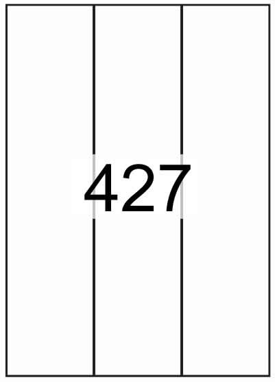 Custom Printed White Matt Paper Rectangle Label - 70mm x 295.2mm - Click Image to Close