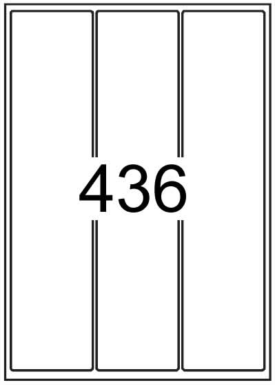 Rectangle Labels 64 mm x 284 mm - White Paper Labels - Click Image to Close