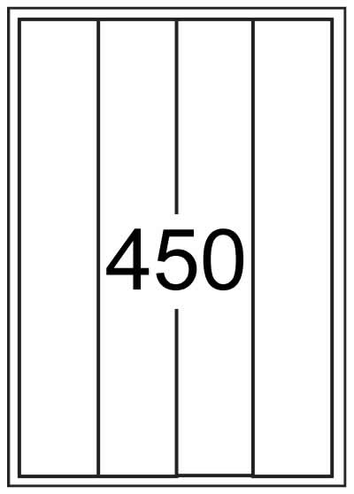 Rectangle Labels 48 mm x 284 mm - White Paper Labels - 450-04 - Click Image to Close