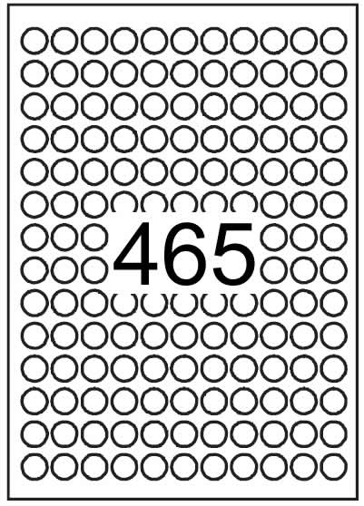 Circle label 15mm diameter - Synthetic Labels - Click Image to Close