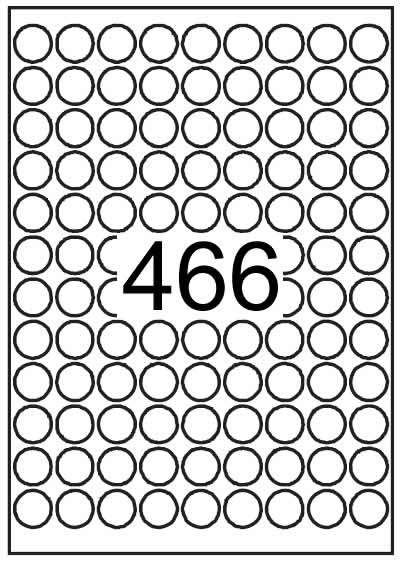 Circle label 20mm diameter - Fluorescent Paper Labels - Click Image to Close