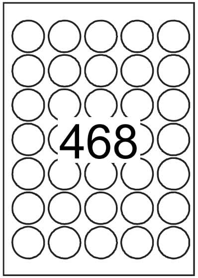 Circle label 35mm diameter - Fluorescent Paper Labels - Click Image to Close