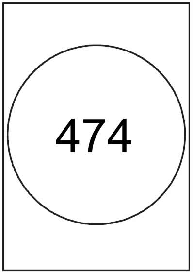 Circle label 200mm diameter - Fluorescent Paper Labels - Click Image to Close