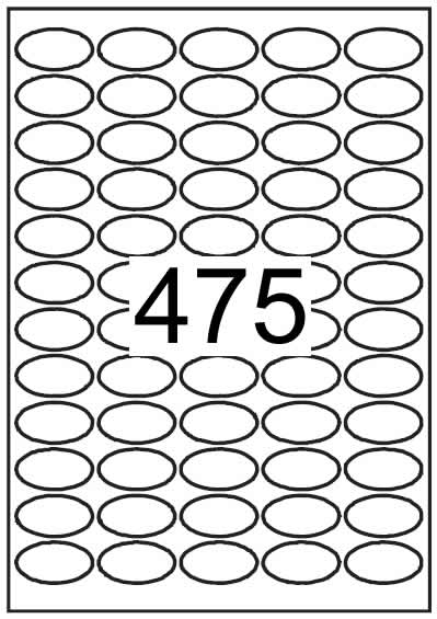 Oval shape labels 38mm x 20mm - White Paper Labels - Click Image to Close