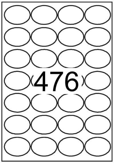 Oval shape labels 49mm x 35mm - Speciality Paper Labels - Click Image to Close