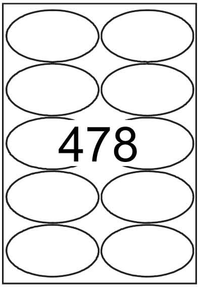 Oval shape labels 100mm x 55mm - Tint Colours Paper Labels - Click Image to Close