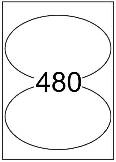 Oval shape labels 200mm x 125mm - Tint Colours Paper Labels - Click Image to Close