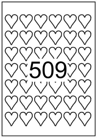 Heart shape labels 28mm x 30mm Fluorescent Paper Labels - Click Image to Close