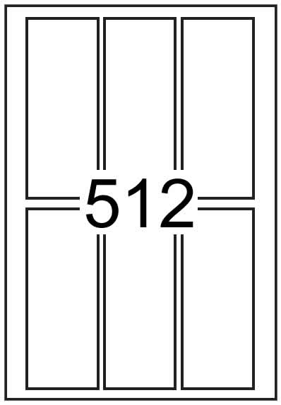 Rectangle Labels 55mm x 135mm - Vinyl PVC Labels - Click Image to Close