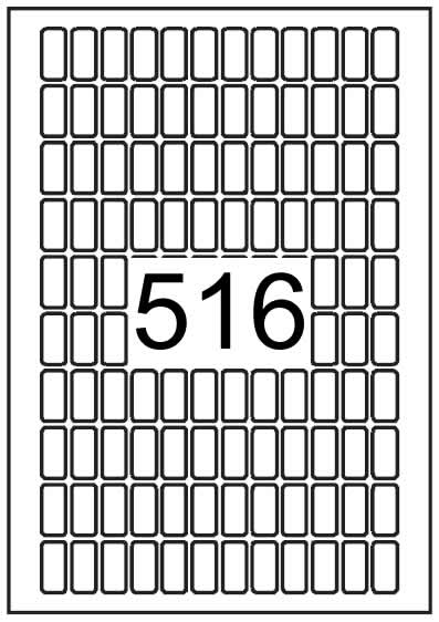 Rectangle Labels 12 mm x 25 mm - Vinyl PVC Labels - Click Image to Close