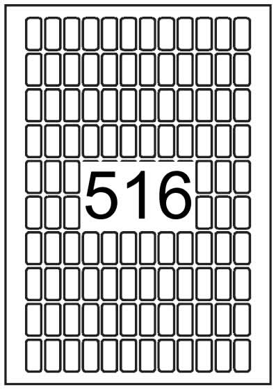 Rectangle Labels 12 mm x 25 mm - Synthetic Labels - Click Image to Close