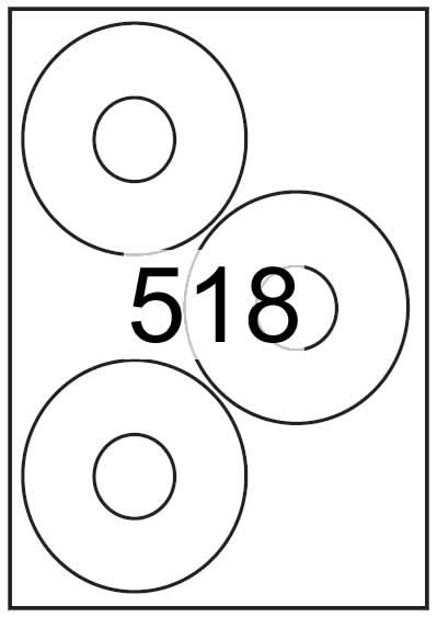 CD Labels 115mm diameter - Printed White Matt Paper Labels - Click Image to Close