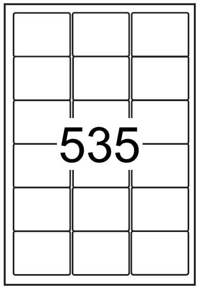 Rectangle Labels 63.5mm x 46.6mm - White Paper Brand Compatible - Click Image to Close