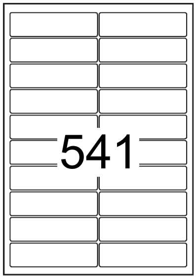 Rectangle Labels 97 mm x 26 mm - Synthetic Labels - Click Image to Close