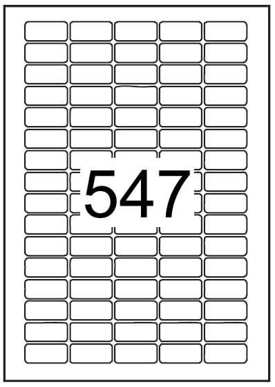 Rectangle Labels 33.5 mm x 15mm - Vinyl PVC Labels - Click Image to Close