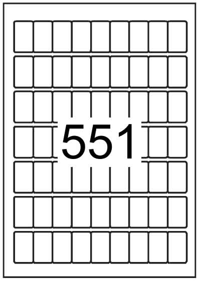 Rectangle Labels 21 mm x 34 mm - Synthetic Labels - Click Image to Close