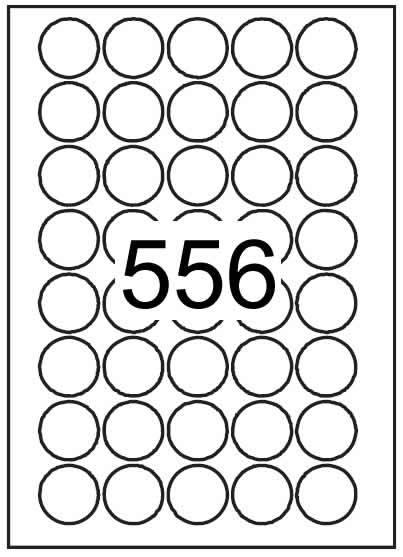 Circle label 32mm diameter - Fluorescent Paper Labels - Click Image to Close