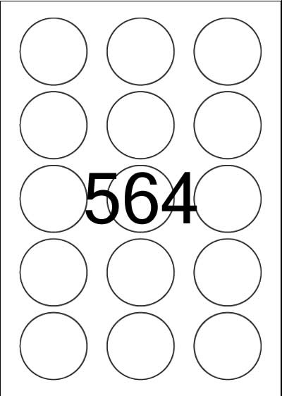 Circle Label 50 mm diameter - Solid Colours Paper Labels - 15 - Click Image to Close