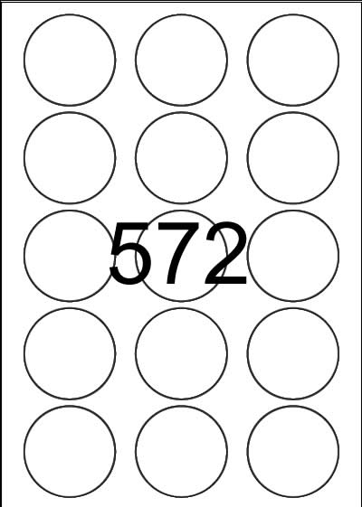 Circle Shape Label 53 mm diameter - Solid Colours Paper Labels - Click Image to Close