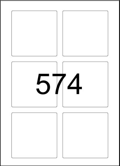 Rectangle Label 80 mm x 80 mm - Speciality Paper Labels - Click Image to Close