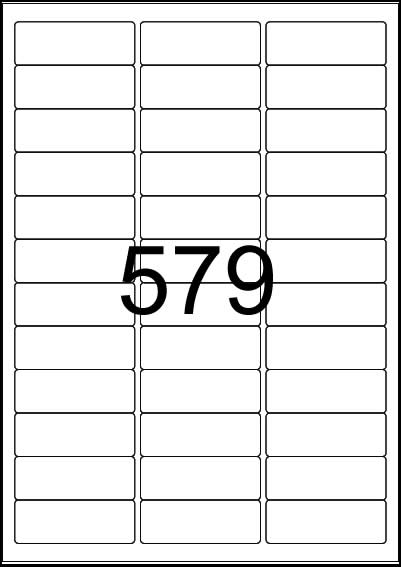 Rectangle Label 63.5 mm x 23 mm - Speciality Paper Labels - Click Image to Close