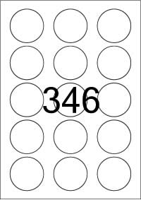 Circle Label 50 mm diameter - Fluorescent Economy Labels