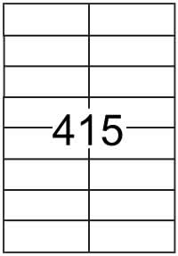 Rectangle labels 105 mm x 36.9 mm - Synthetic Labels