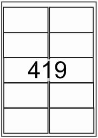 Rectangle Labels 97 mm x 56.5mm - Vinyl PVC Labels