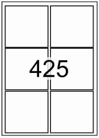 Rectangle Labels 95 mm x 93 mm - Synthetic Labels