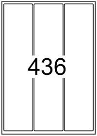 Rectangle Label 64 mm x 284 mm - Speciality Paper Labels