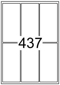 Rectangle Labels 64 mm x 138 mm - Speciality Paper Labels