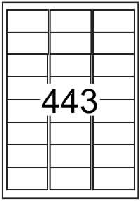 Rectangle Labels 63.5 mm x 34mm - Vinyl PVC Labels