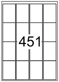 Rectangle Labels 48 mm x 71 mm - Vinyl PVC Labels